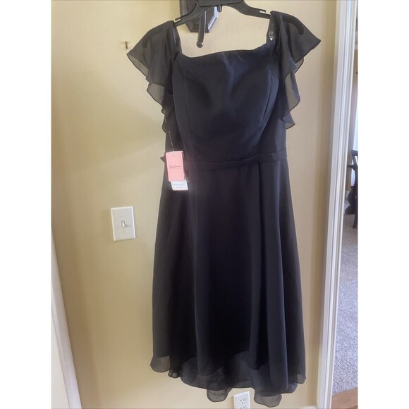 jjs house jet black dress size 14 has 39.5 Bust And 32.5 Waist - Picture 10 of 16